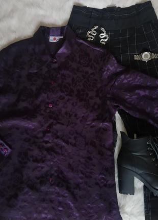 Сливовая рубашка из двух слоёв