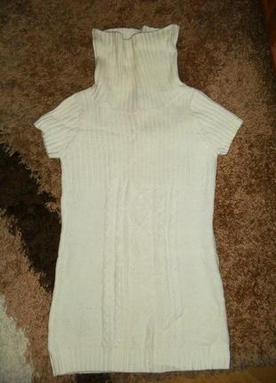 Платье белое вязаное2 фото