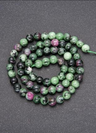 Бусины из натурального камня цоизит