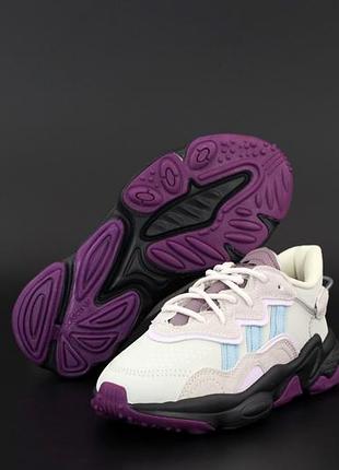 Женские кроссовки adidas ozweego grey / purple