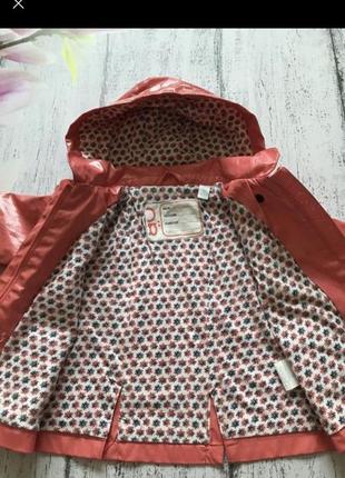 Крутая куртка ветровка непромокаемая дождевик на хб подкладке размер 9-12мес3 фото