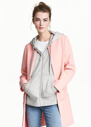Супер цена !!!классическое пудровое пальто куртка жакет/пиджак h&m с длинным рукавом5 фото