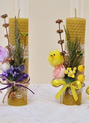 Пасхальные свечи из вощины