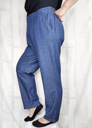 Комфортні джинси на резинці, 100% бавовна4 фото