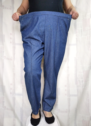Комфортні джинси на резинці, 100% бавовна3 фото