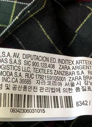 Клетчатое платье рубашка в клетку сукня туника туніка zara trafaluc collection xs