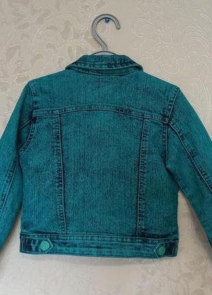 Модна джинсова куртка на 3-4 роки курточка піджак 5