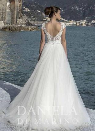 Плаття daniela di marino італія айворі 36 xs s весільне плаття2 фото