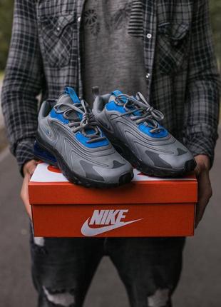 Кроссовки мужские nike air max 270 react grey\blue