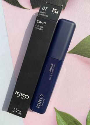 Темно синя туш з ефектом панорамного об’єму kiko milano smart