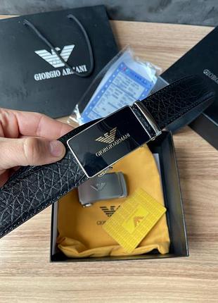 Мужской ремень с двумя пряжкой автомат