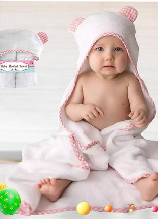Детское полотенце с капюшоном- банное полотенце уголок для девочек