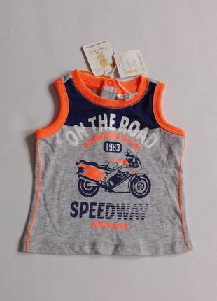 Ovs. италия. маечка мальчику на 3-6 месяцев.