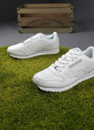 Кроссовки мужские reebok classic белые / кросівки чоловічі рибок класик білі7 фото