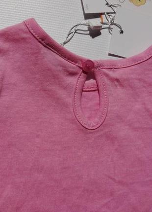 Ovs. італія. футболка рожева на 3-6 місяців.2 фото