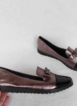 Шикарные туфли, лоферы, бвлетки 38, 39 размера на низком ходу2 фото
