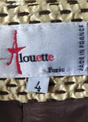 Стильный пиджак из натурального шёлка на подкладке alouette france р.4 (38 евро)3 фото