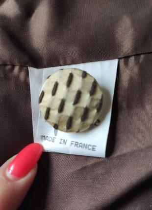 Стильный пиджак из натурального шёлка на подкладке alouette france р.4 (38 евро)5 фото