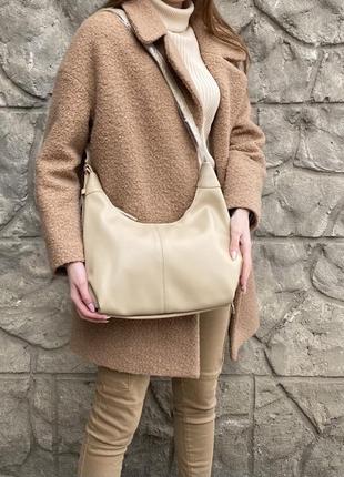 Сумка из эко кожи бежевая
