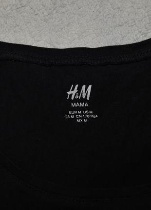 Базовая черная футболка для беременной h&m mama5 фото