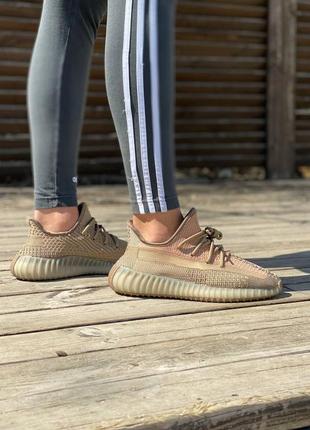 Шикарные женские кроссовки adidas yeezy boost 350 v2 eliada бежевые (36-41)