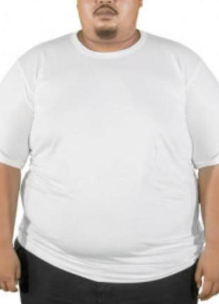 Чоловіча біла футболка великого розміру 6хл