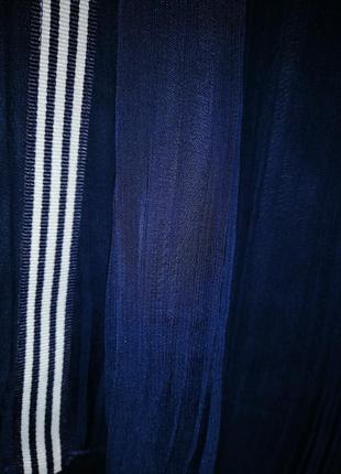 Юбка стильная плиссированная темно-синяя для девочки р.10/1404 фото