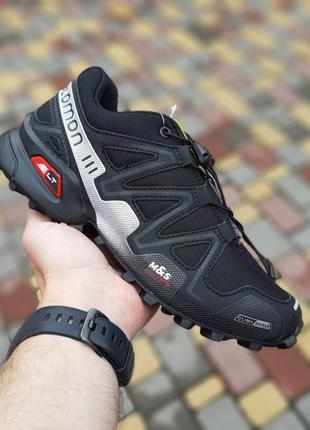 Мужские кроссовки salomon speedcross 3 чёрные / чоловічі кросівки чорні9 фото