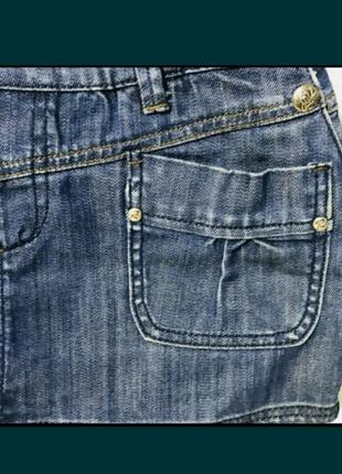 Летний комбинезон-юбка джинсовый4 фото
