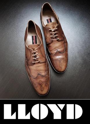 Туфлі броги дербі lloyd шкіра р. 43|uk9 germany original костюмні бізнес клас