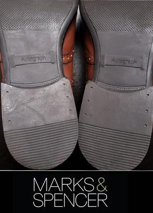 Туфлі броги оксфорди marks spencer autograph шкіра р. 42 original костюмні бізнес клас4 фото