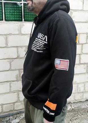 Кофта толстовка худі олімпійка nasa heron preston р. m-xl фліс з капюшоном10 фото