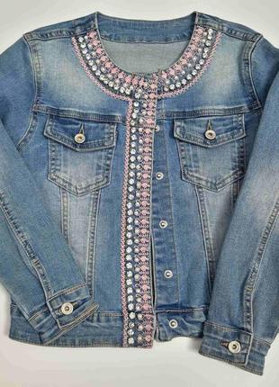 Куртка джинсова. джинсовий піджак для дівчинки.1 фото