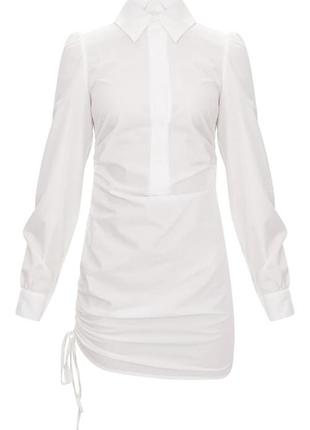 Біле плаття з v-подібним вирізом р. 364 фото