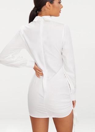 Біле плаття з v-подібним вирізом р. 363 фото