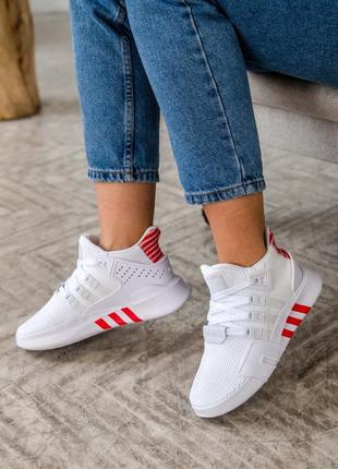 Кросiвки adidas eqt bask adv white red