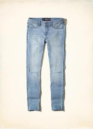 Hollister xs джинси светлые джинсы w25 холлистер штаны coolmax голубые скинни