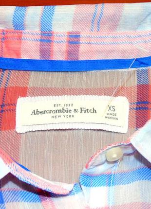 Abercrombie & fitch шикарная брендовая блуза с удлинённой спинкой-xs - m7 фото