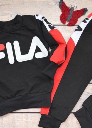 ✅ стильний спортивний костюм "fila" філа 86-104 зростання5 фото