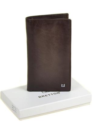 Мужской кожаный кошелек bretton чоловічий шкіряний гаманець портмоне кожаное1 фото