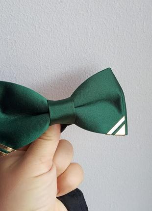 Галстук-бабочка изумрудный зеленый цвет / зеленая бабочка