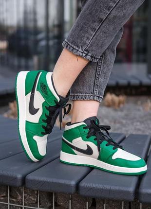 Nike jordan 1 mid pine green sale