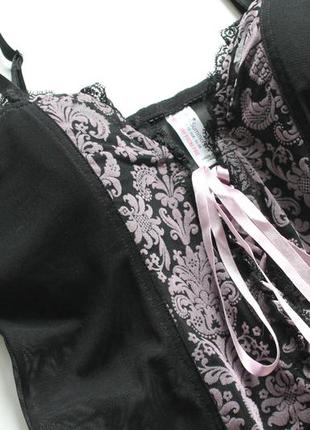 Чорний пеньюар з оксамитом ann summers2 фото