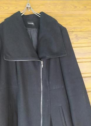 Кашемірове пальто косуха, чорне2 фото