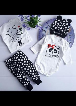 Комплект(боді+штанці+шапочка)