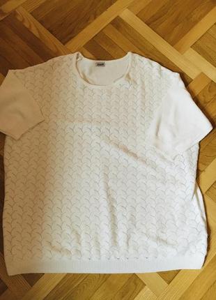 Батал большой размер стильная белая кофта кофточка блуза блузка блузочка