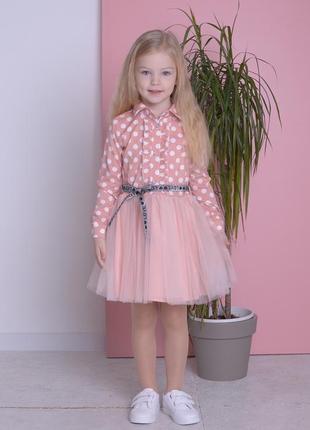 Платье праздничное для девочки розовое