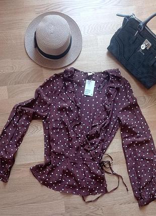 Блузка в горох h&m