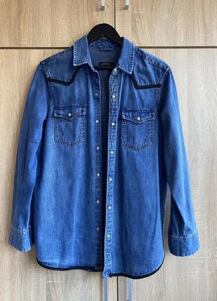 Sale!!! джинсовая рубашка zara