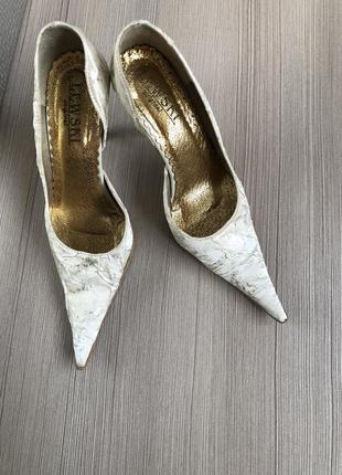 Туфлі човники золото елегант польща весілля випуск